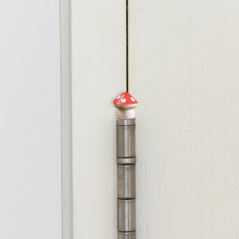 Wallertree Door Hinge Heads Decorative Topper - Hinge Head Mushroom - Magnetic Hinge Head Trinket - Hinge Pin Topper Miniature (Red, Set of 6) - Image 5